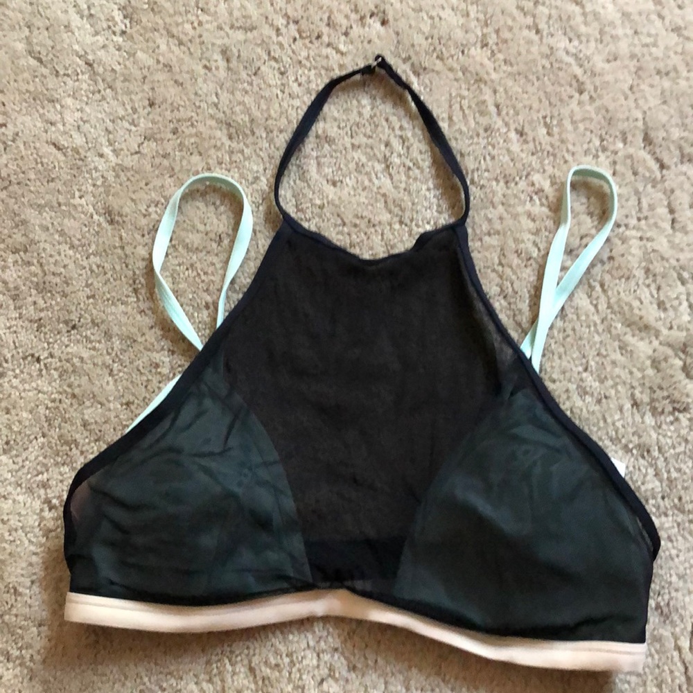 Mesh Detail Swim Top